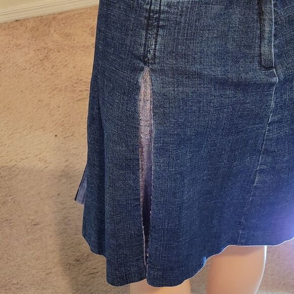 CASUAL CORNER ANNEX PETITE STRETCH DENIM SHORT SKIRT - Picture 10 of 14